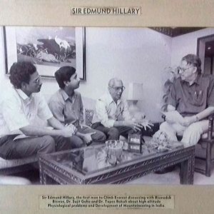 Biswadeb Biswas with sir Edmund Hillary