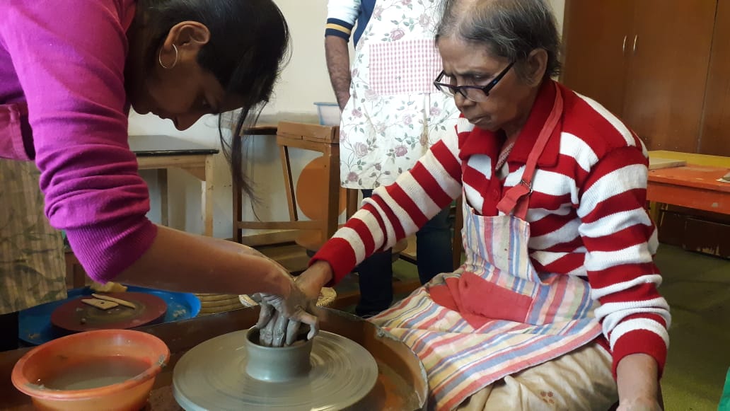 Pottery Workshop with senior members